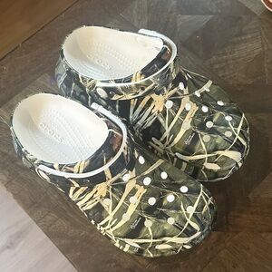CROCS Platform Green Camo